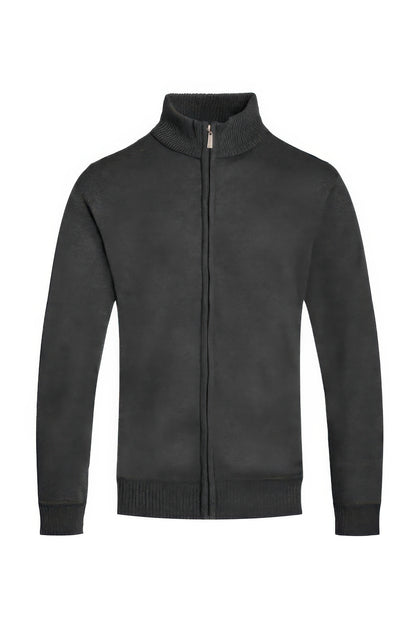 Men's Solid Full Zip Sweater