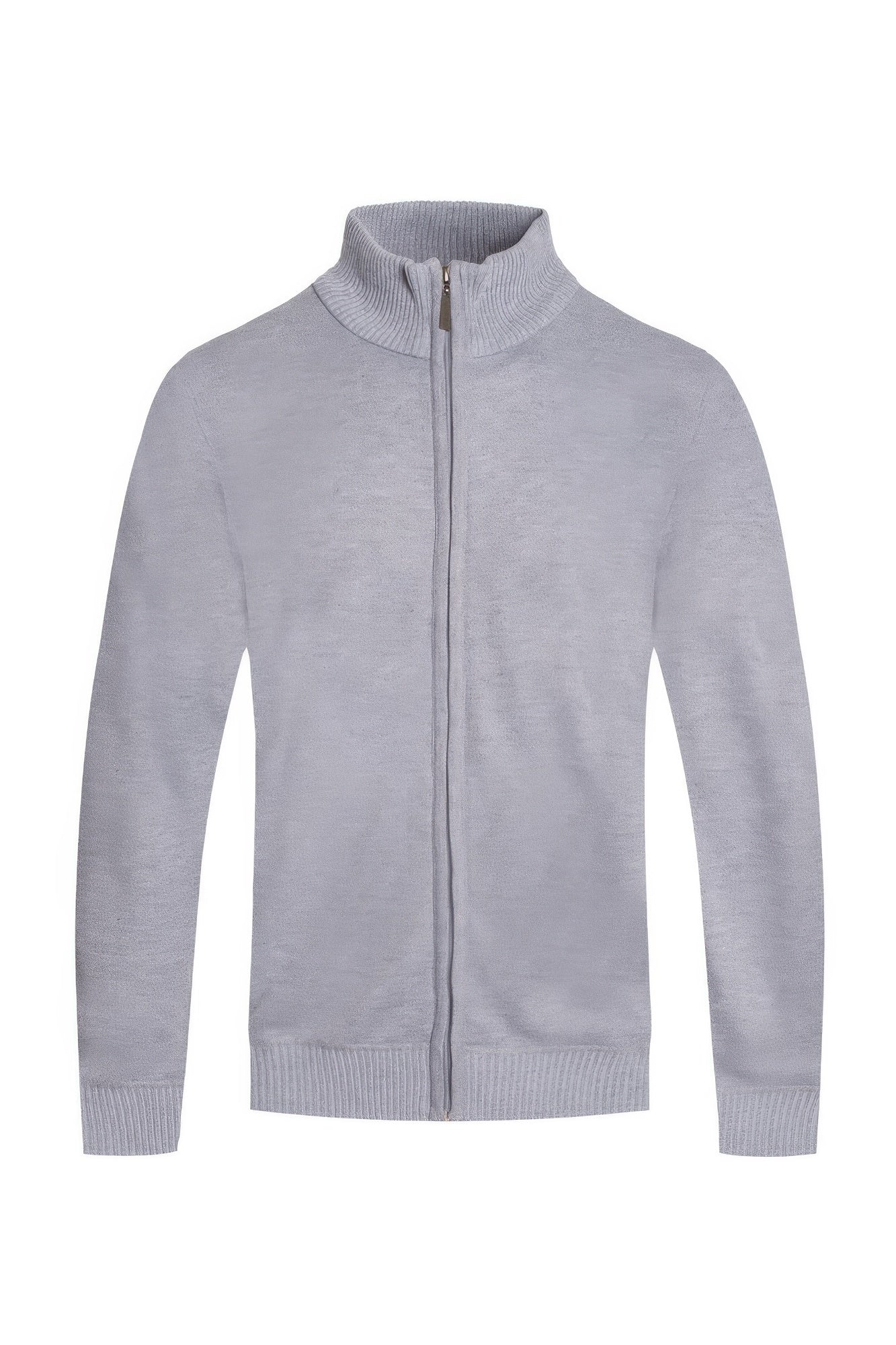 Men's Solid Full Zip Sweater