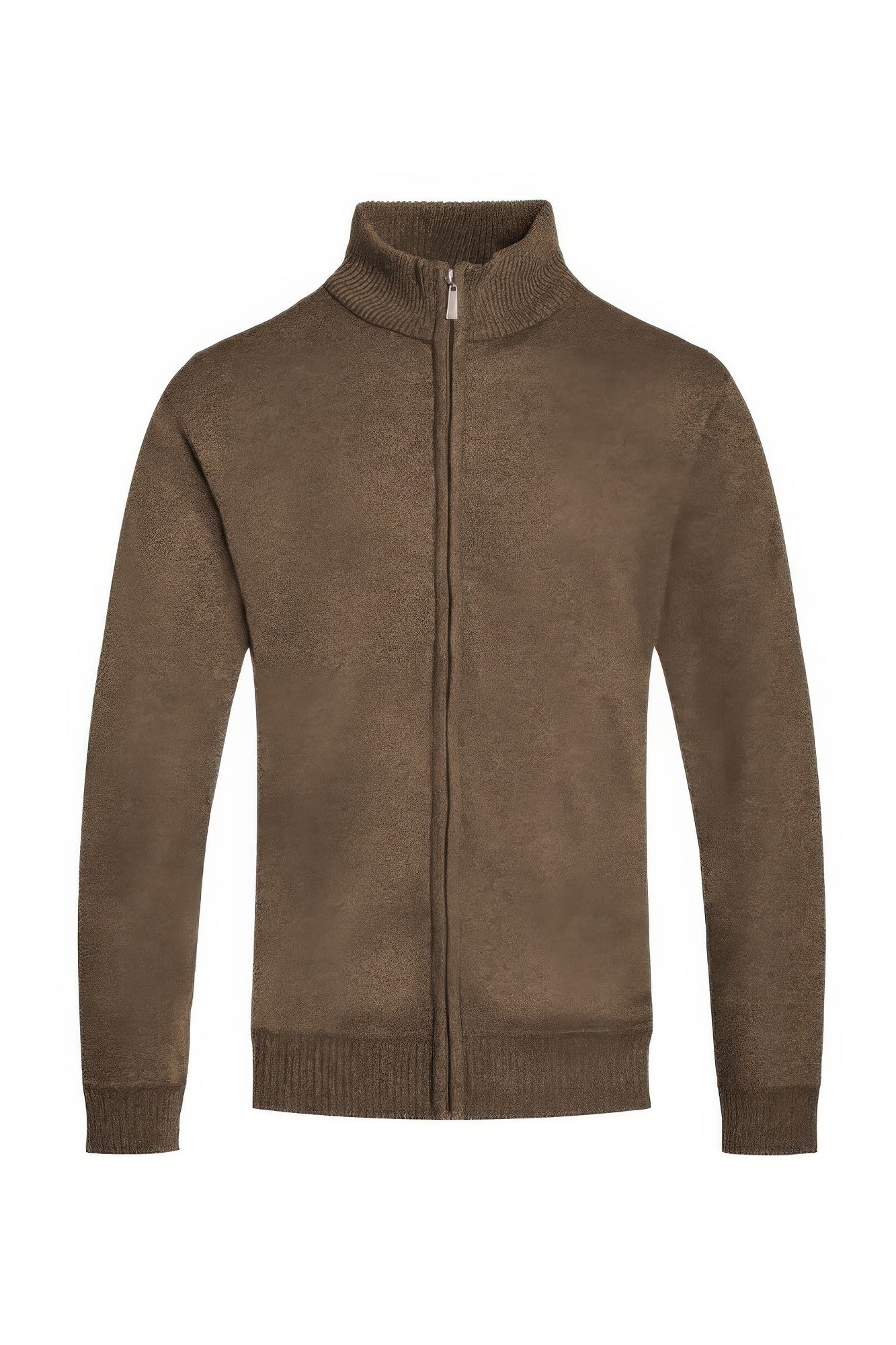 Men's Solid Full Zip Sweater