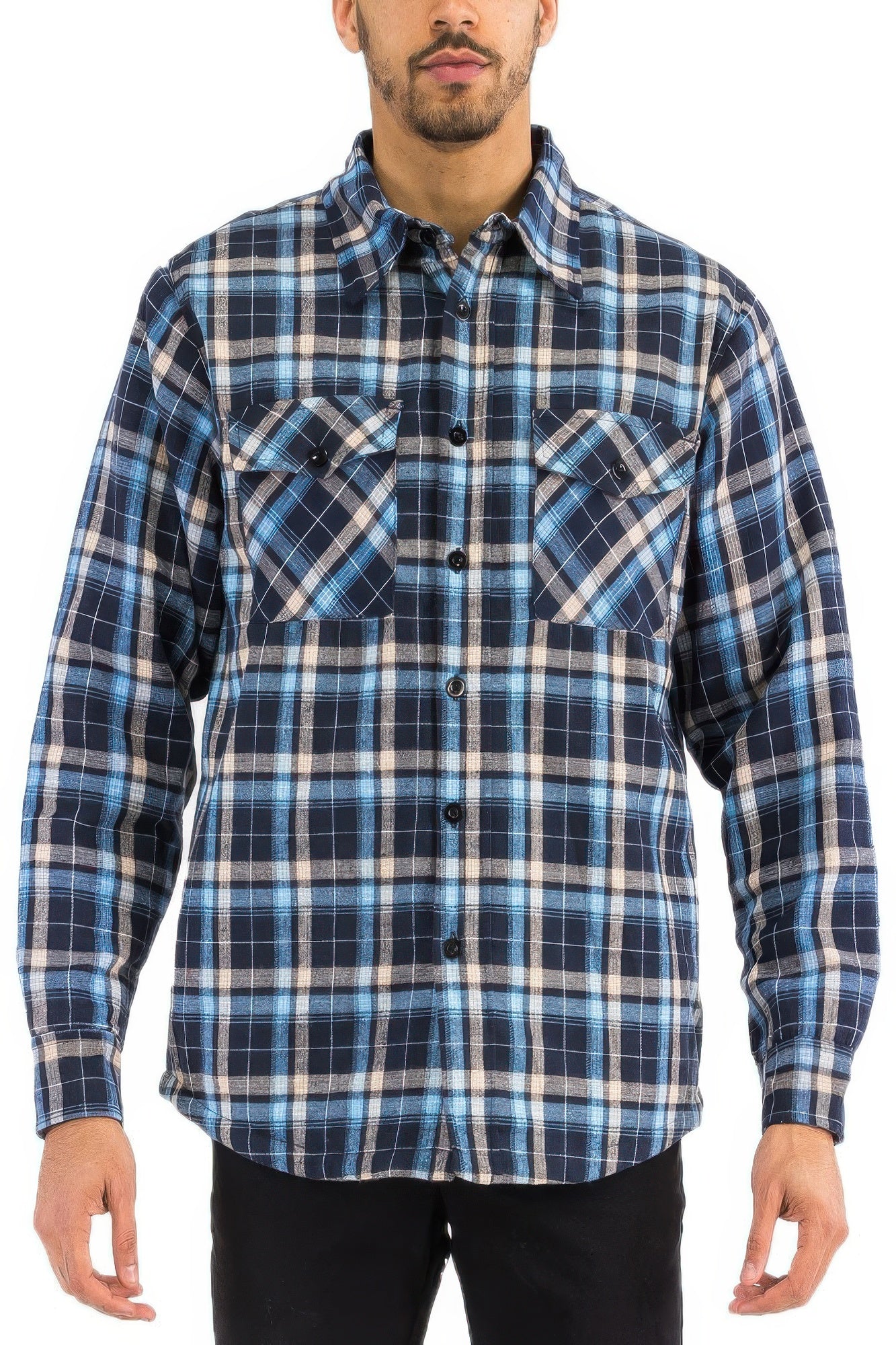 Men's Quilted Padded Flannel