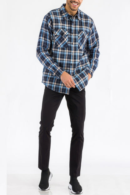 Men's Quilted Padded Flannel