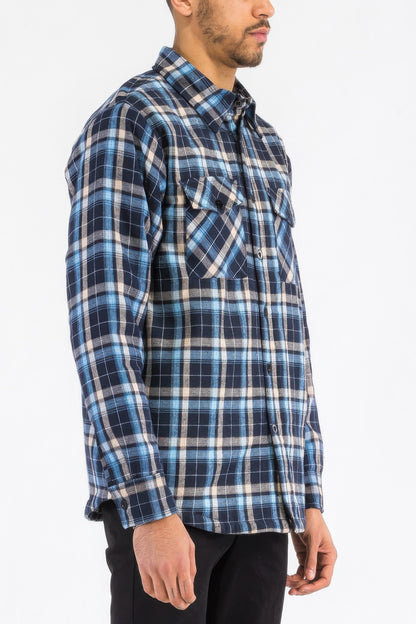 Men's Quilted Padded Flannel