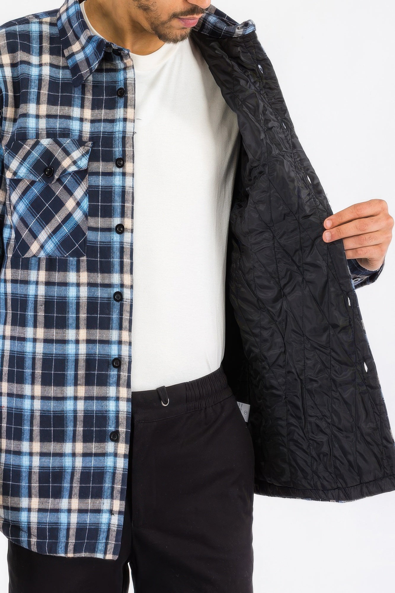 Men's Quilted Padded Flannel