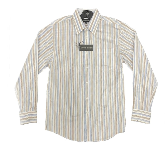 Michael Brandon Long Sleeve Striped Shirt