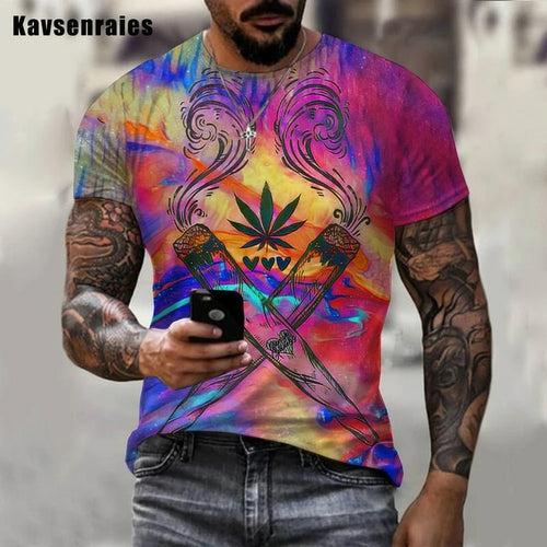 Weed Oversized 3d Printed Shirts