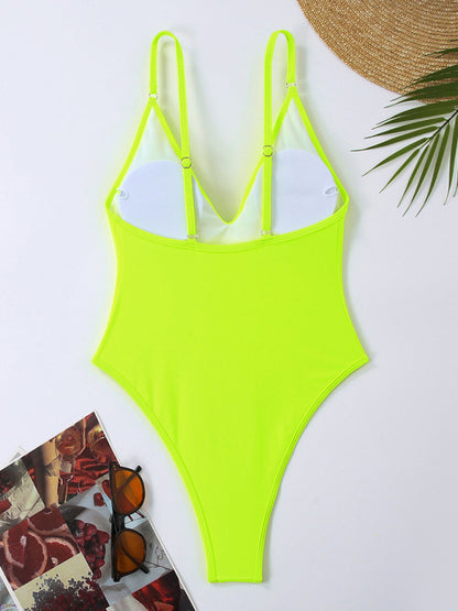 Women's multi-color sexy suspender one-piece bikini beach nightclub hot spring swimsuit