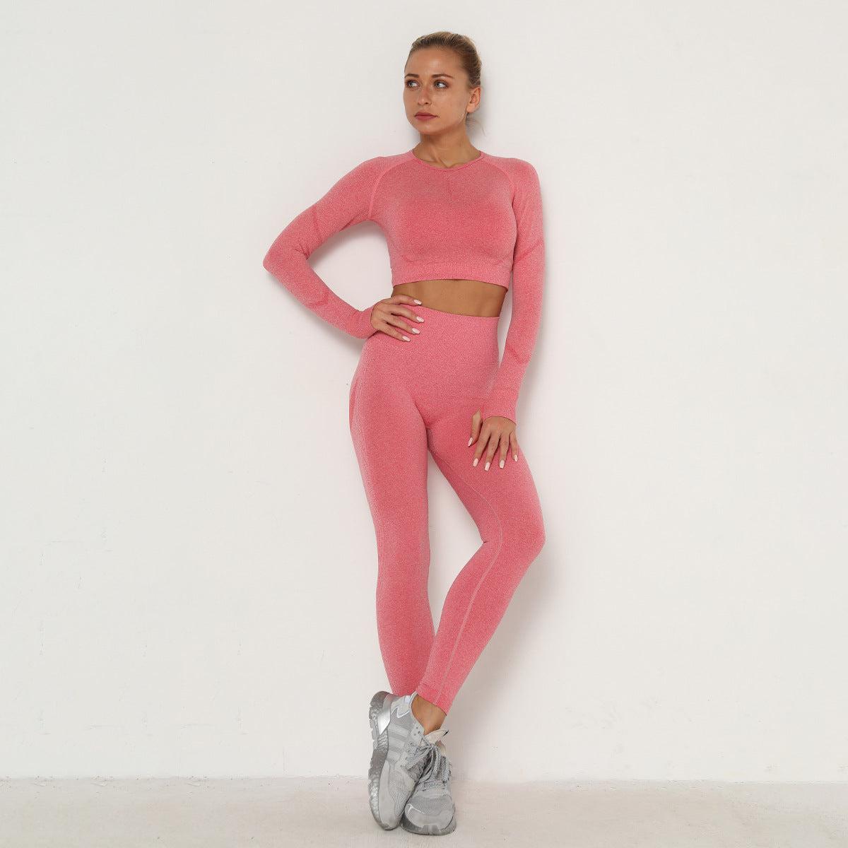 24 Colors Women Seamless Breathable Yoga Sportswear Sport Suit Gym Wear Set Fitness Yoga Wear