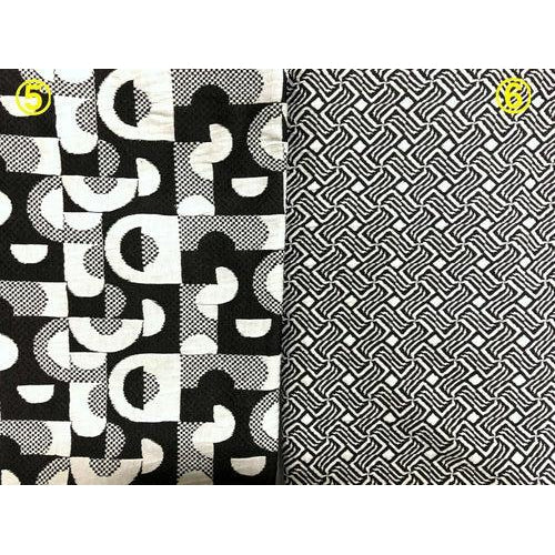 Black and White Pattern Stretchy Polyester Fabric for Dress Polyester