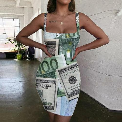 Dress Print Money | Dollar Ladies Clothing | Dress Dollar | Dollar