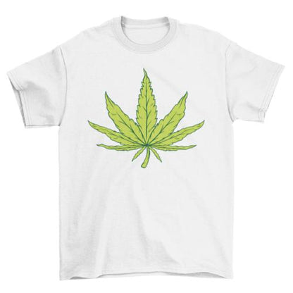 Hemp Leaf Illustration T-shirt