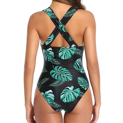 JSN846 One Piece Swimsuits Monokini Sexy Hollow Out Mesh Deep V Plunge Bathing Suit Backless Bodysuit Plus Size Swimwear Women