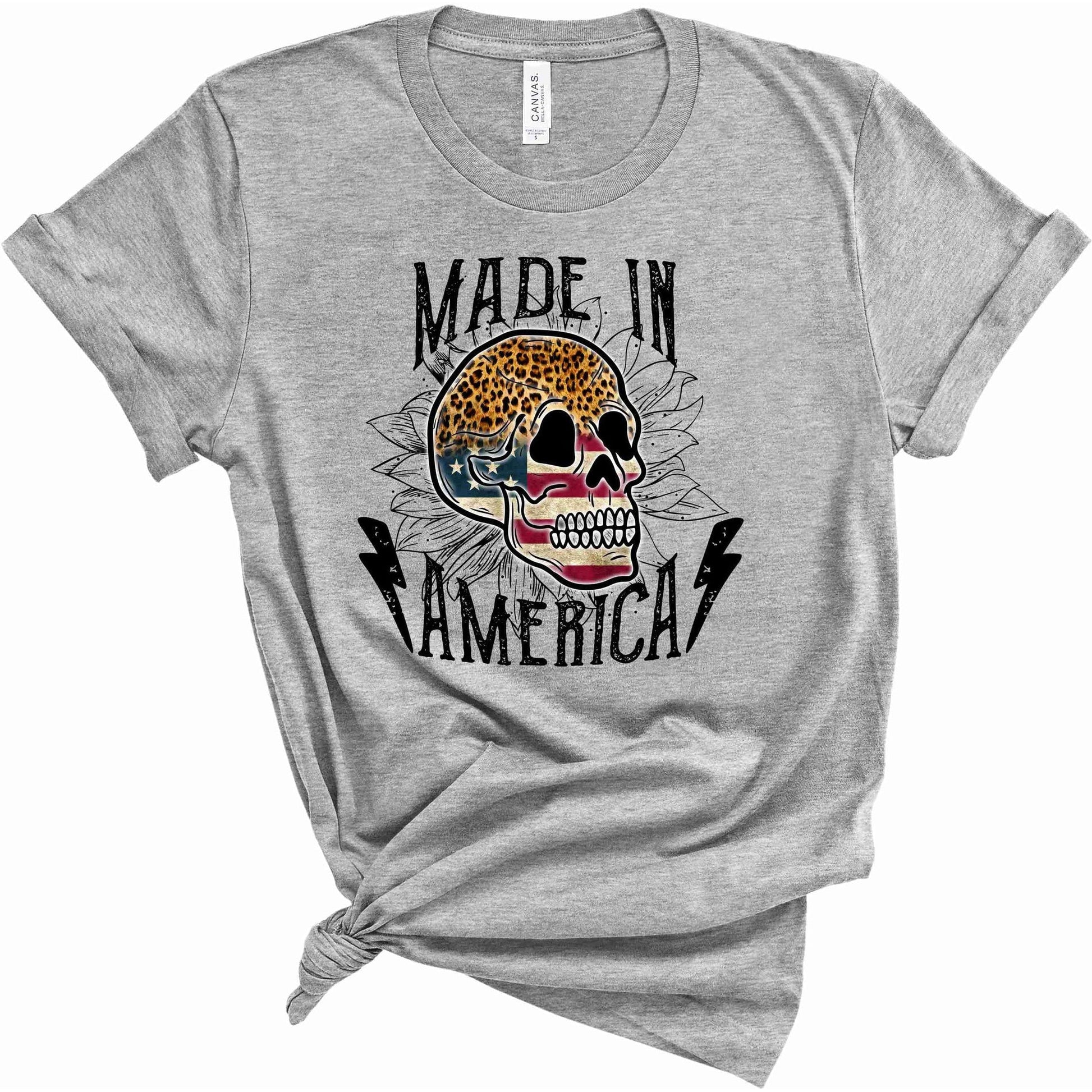 Made In America Leopard- Graphic Tee