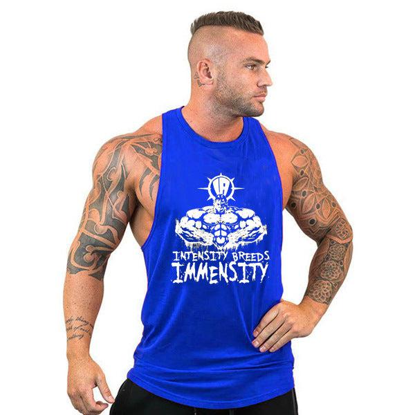 Men's Seamless Tank Top Gym Fitness 100% Cotton Stringer Vest Sports Custom Printed Singlets Blank Muscleman Running Tank Tops
