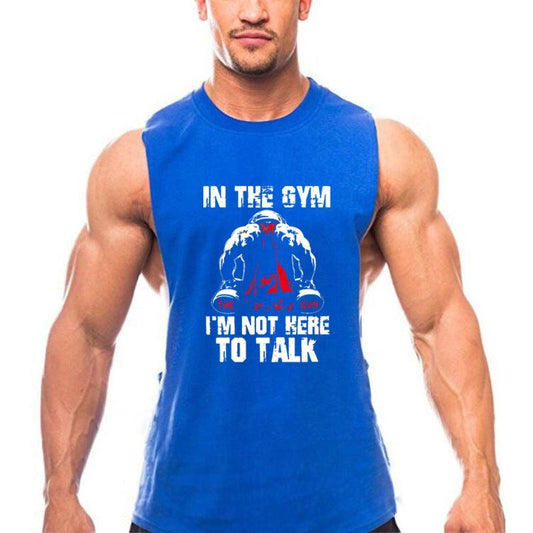 Men's Seamless Tank Top Gym Fitness 100% Cotton Stringer Vest Sports Custom Printed Singlets Blank Muscleman Running Tank Tops