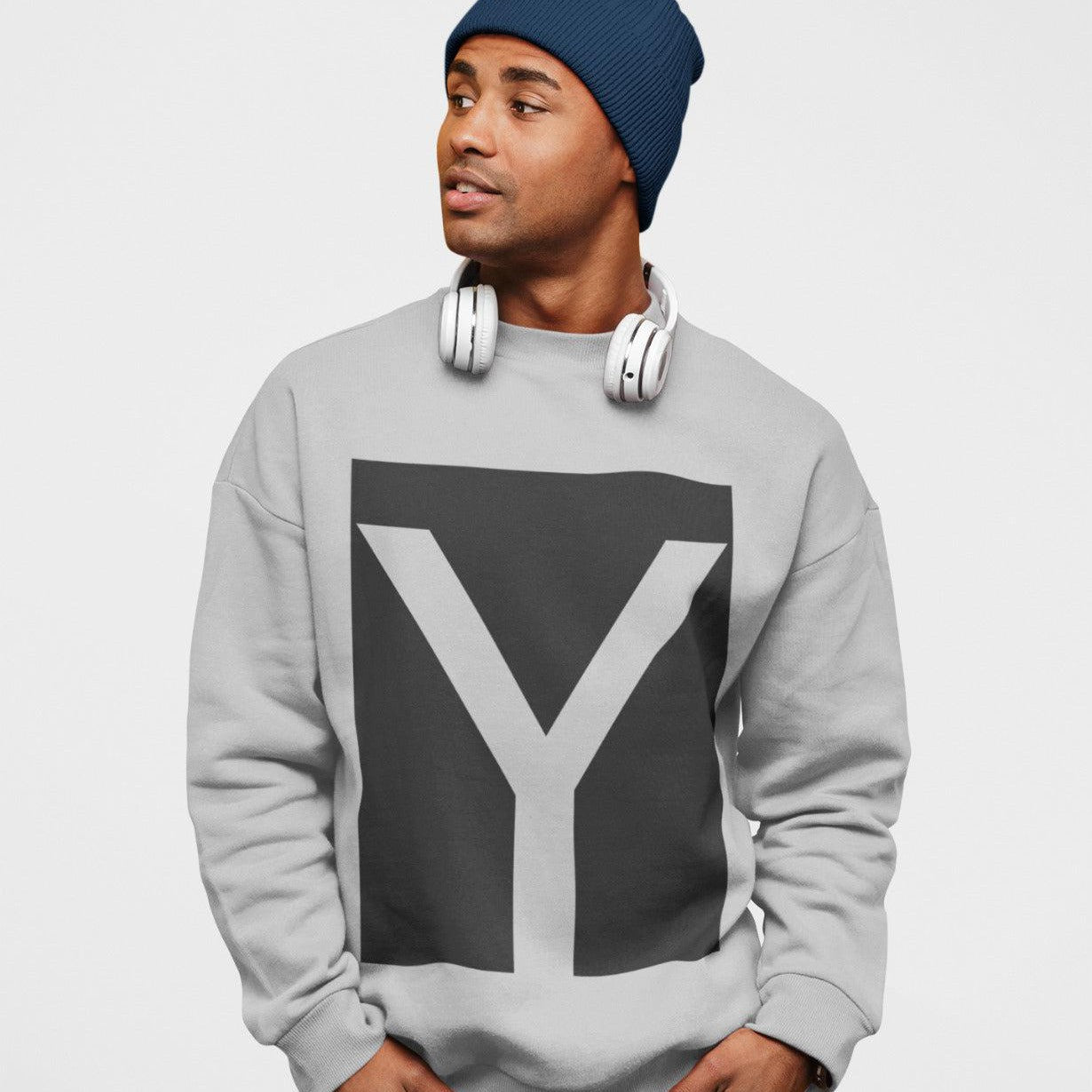 Mens Y Logo Crewneck Sweatshirt