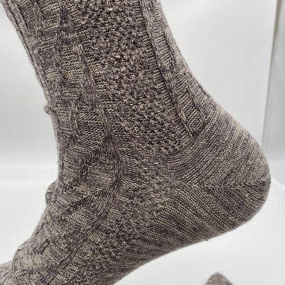 Pure Hemp Yarn Knitting Hand Link Toe Stripped Jacquard Men High Tube Customized Print Demand Organic 100% Hemp Socks