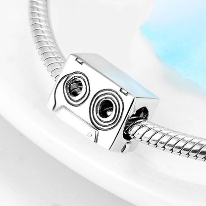 Real 925 sterling silver Microphone shaped Beads Charms for Bracelets Women's Accessories jewelry making Wholesale custom logo