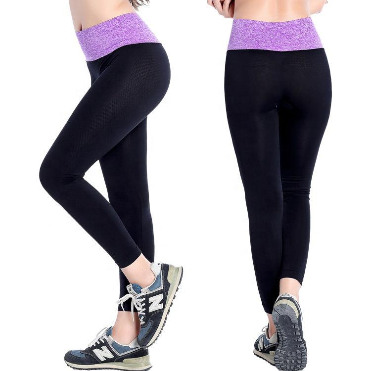 Wholesale Large Size Slim Stretch Yoga Tights Outdoor Running Fitness Pants High Waist Seamless Sports Leggings For Womens